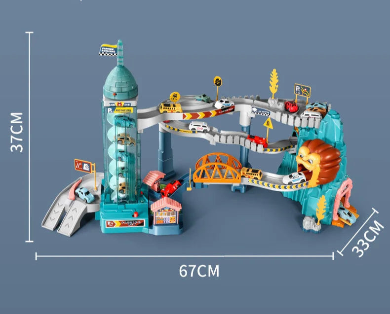 Lion King Mountain Adventure Car Track – Fun and Educational Racing Toy for Kids